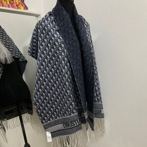 Dior Blue and Gray Scarf
